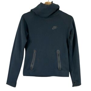 Nike Women's Tech Fleece Pull-on Longsleeve Hoodie In Black Size Small #596225